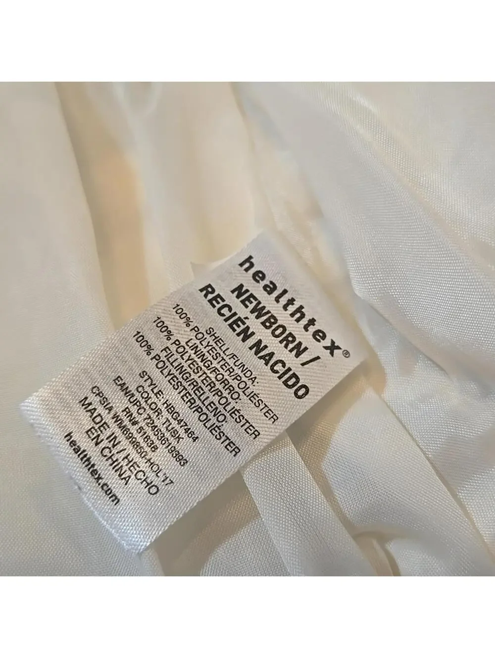 Healthtex White Vest with Gold Hearts Size Newborn